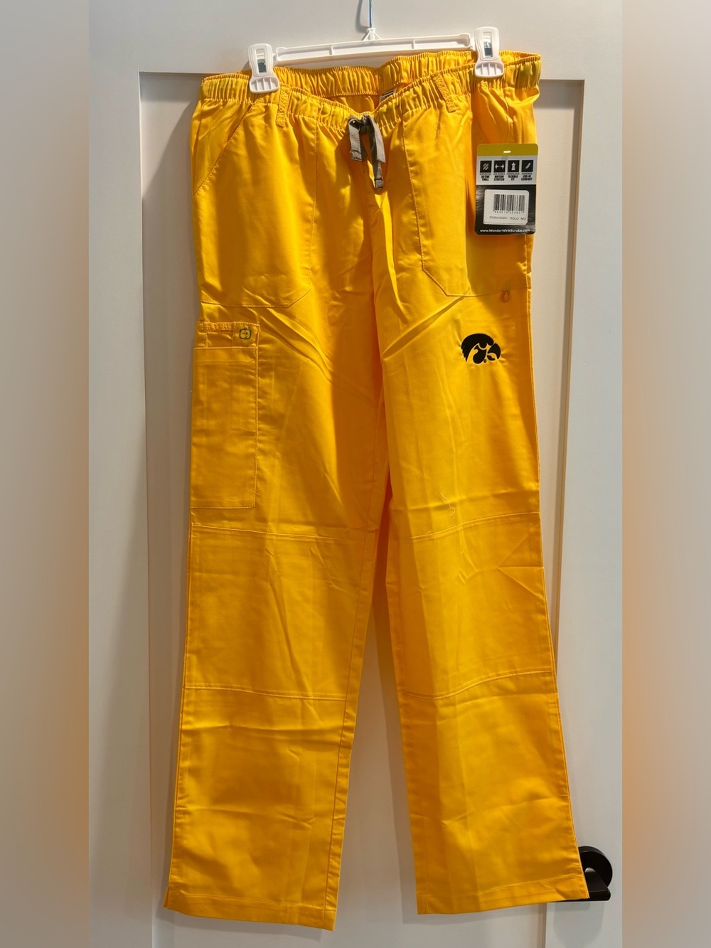 NWT WonderWink WonderWork Yellow Cargo Scrub Pants